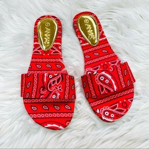 Red Bandana sandal